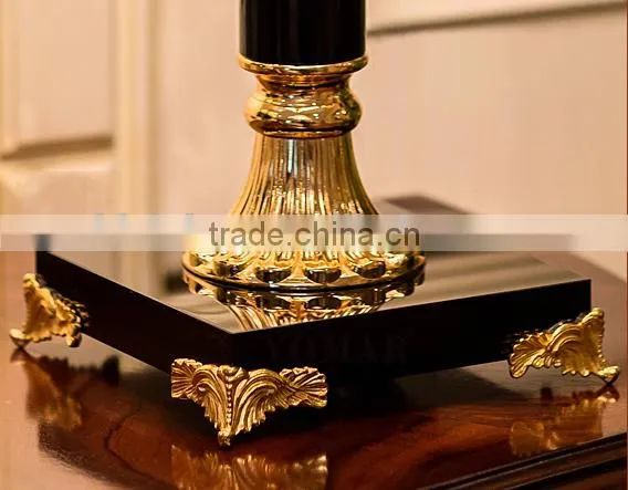 Home electrical appliance black color crystal table lamp with lampshade