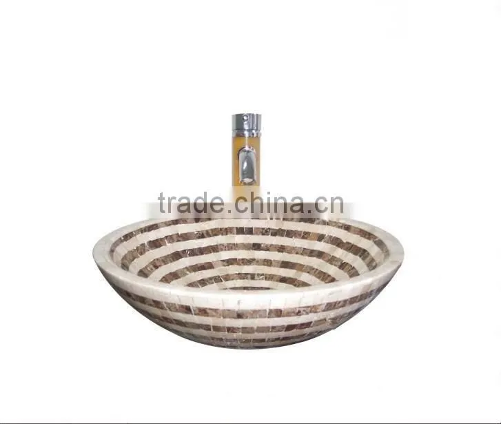 Small hand wash sink with mosaic