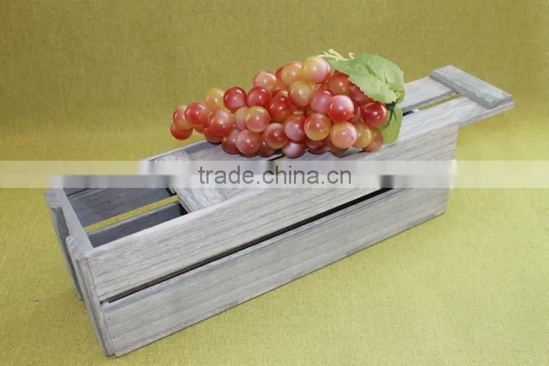 Vintage handmade cheap wooden wine bottle gift packing laths boxes with slide lid