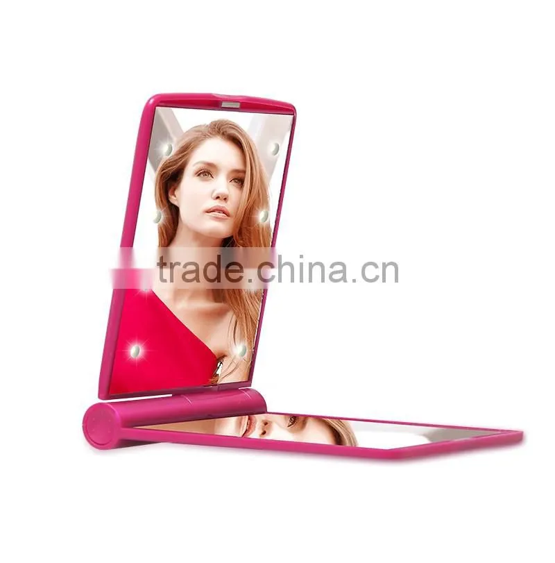 OEM makeup mirror, pocket mirror with led light with cheap price