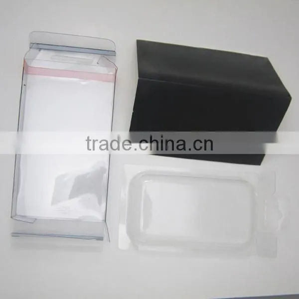Popular sale PVC/PET packaging box for phone case, clear plastic paper packaging box, plastic box