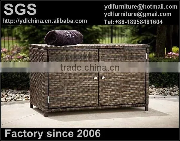 outdoor PE rattan seat cushion storage case