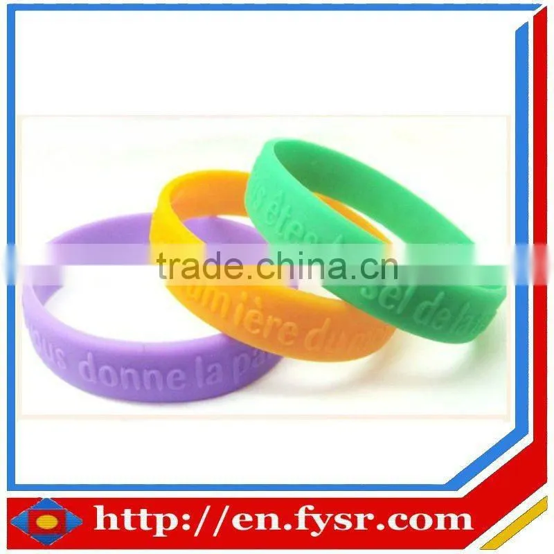 2016 new promotion 20cm silicone bracelet for publicity