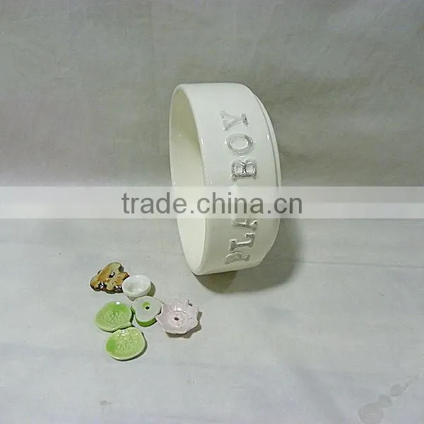 Wide Ceramic Dog Bowl