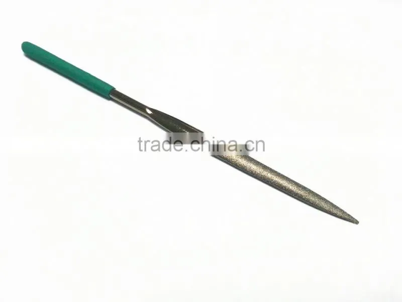 Tapered DIamond round and half- round flat file