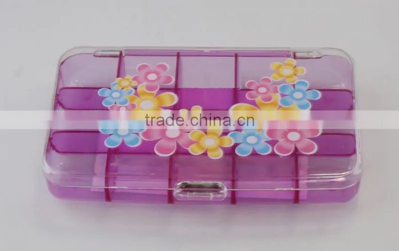 Transparent PS Compartment Plastic Sundries Storage Box