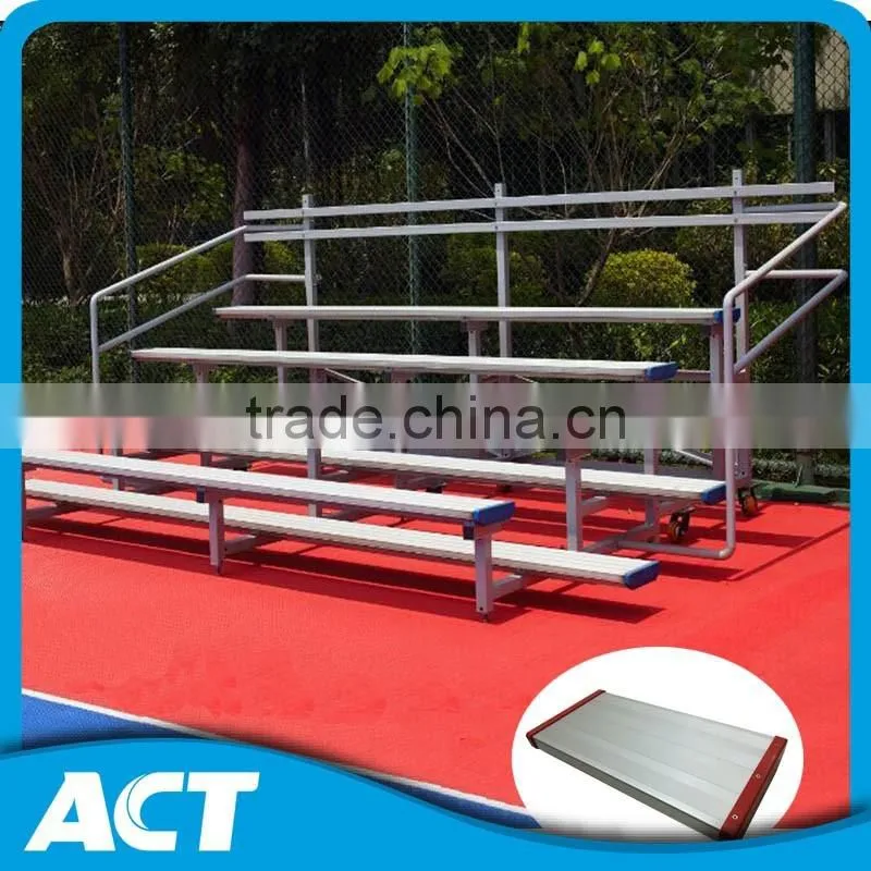 Portable moveable aluminum bench brackets for live soccer