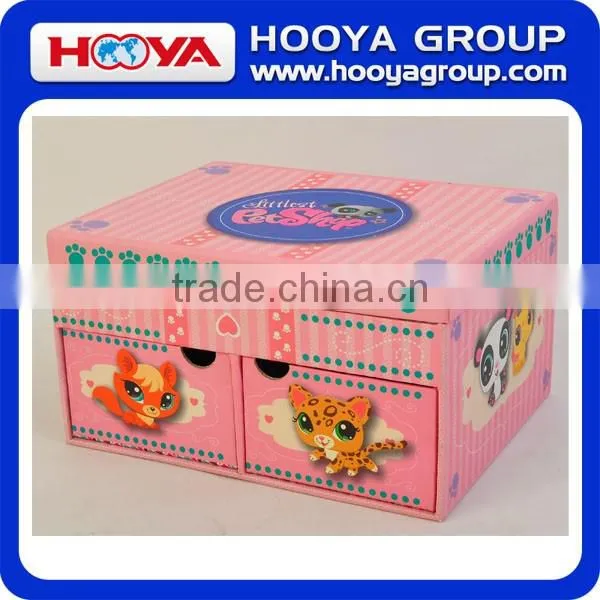 Custom made lovely kids jewelry box, kids box, storage box in fancy paper