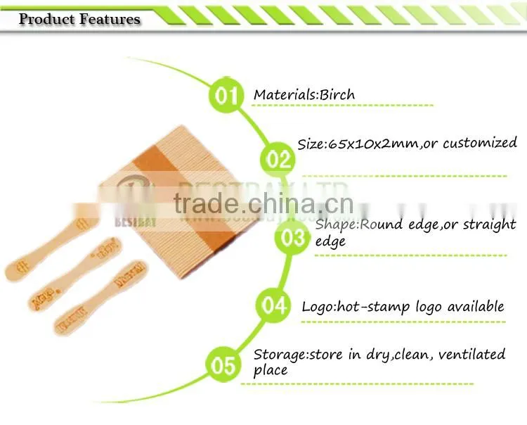 Custom printed 114mm Wooden Ice Cream Stick