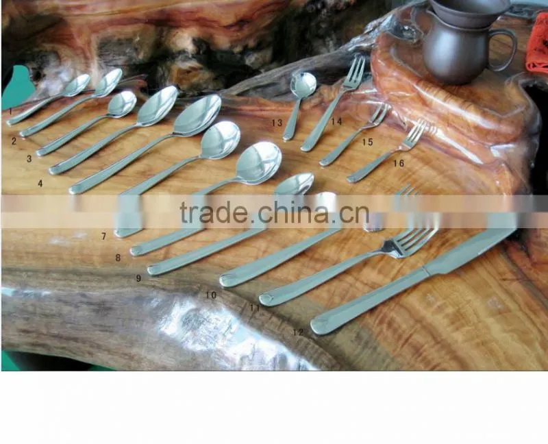 16pcs customized hotel&restaurant stainless silver dinner set