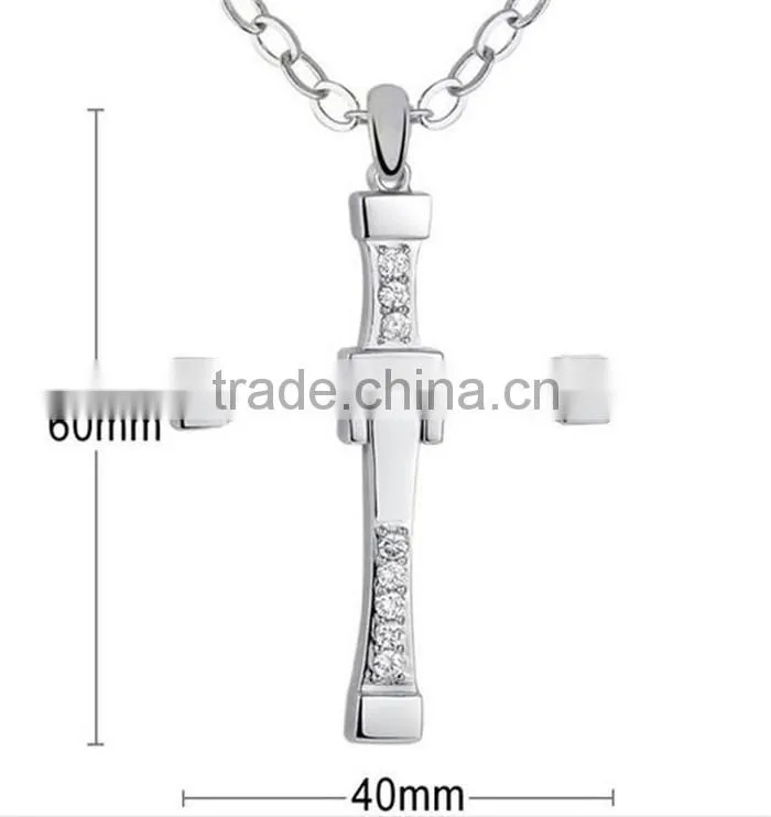 925 Sterling Silver Jewelry pendant Popular Cross Forever Design for lovers