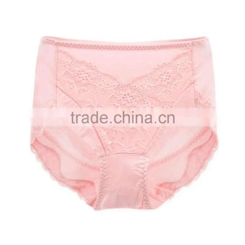 Custom High Quality Colorful 95% Cotton 5% Spandex with Lace Sexy Fancy Woman Underwear