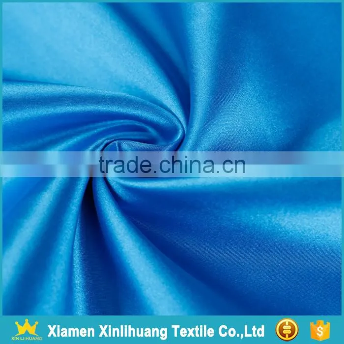 High Quality Soft Breathable Royal Blue Plain 100% Polyester Satin Fabric
