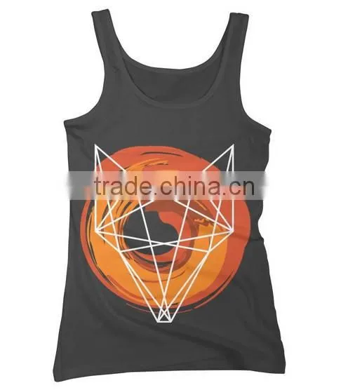 Alibaba china wholesale custom printing 100 cotton bulk ladies sports tank top