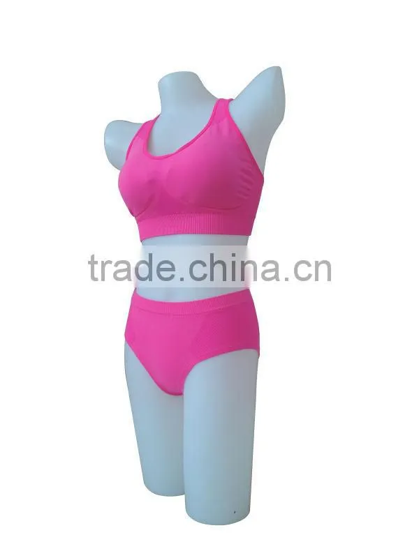 Top quality seamless woman underwear ladies lingerie sport bra and panty sets