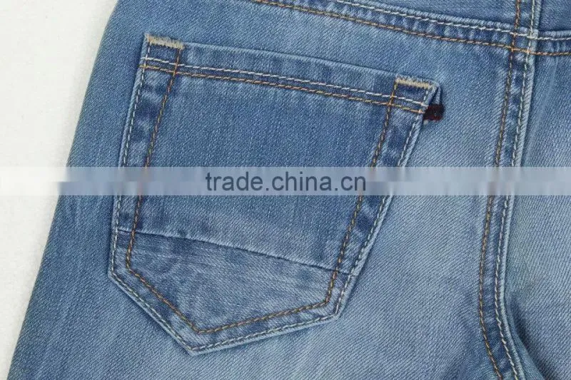 Boys light blue OEM/Wholesale HIGH-END100% cotton jeans kids fashion denim jean