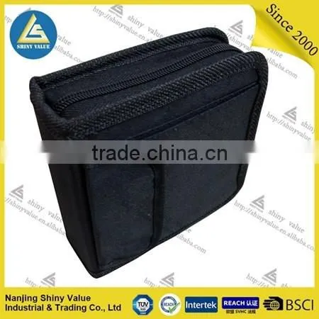 complete polyester bag shoe polish kit with sponge brush and cleaning cloth