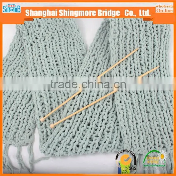 China novelty yarn factory cheap wholesale 100 polyester knitting chenille yarn for knitting scarf in low yarn price