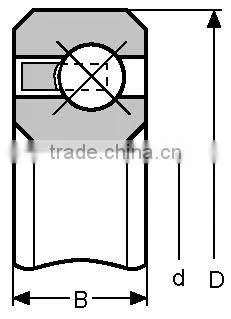 Thin Section Bearing/Angular Contact Ball Bearing KF180XPO