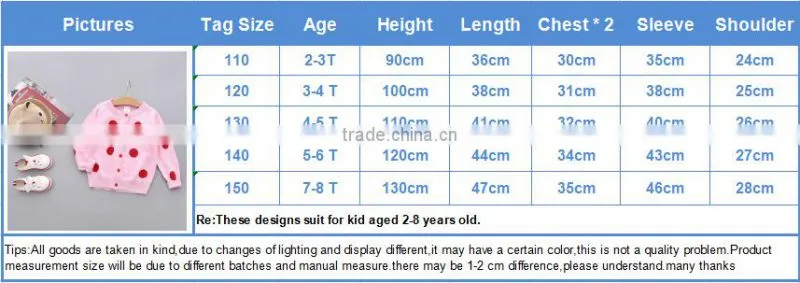 Children clothing tops design woolen hand knit neck sweater for girls
