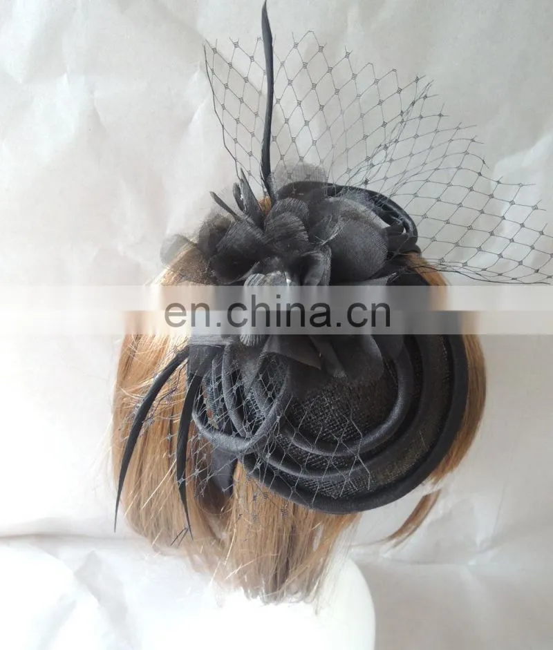 High Quality Wedding Black Fascinator haiband for women