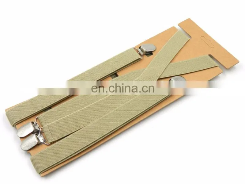 2017 Wholesale Low MOQ solid color Suspenders