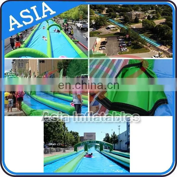 3 Lanes Inflatable Giant Water Slide Inflatable Slip N Slide