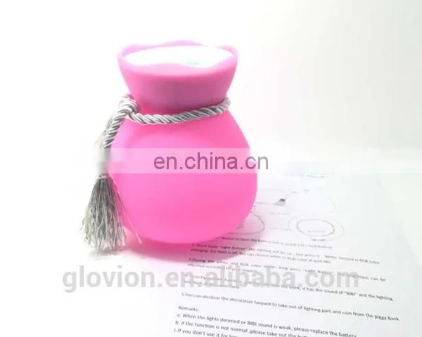 New design Coin Piggy Bank with night lamp For Birthday Kids Gifts