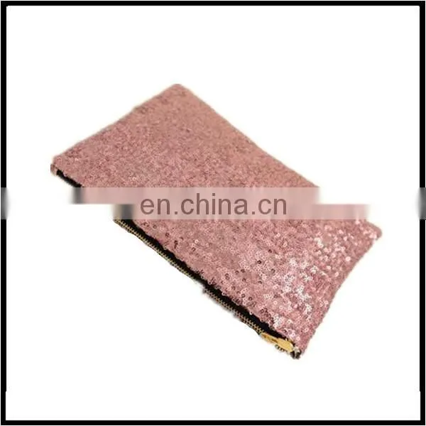 2015 Hot sale new style sequin makeup case,free samples travel kit