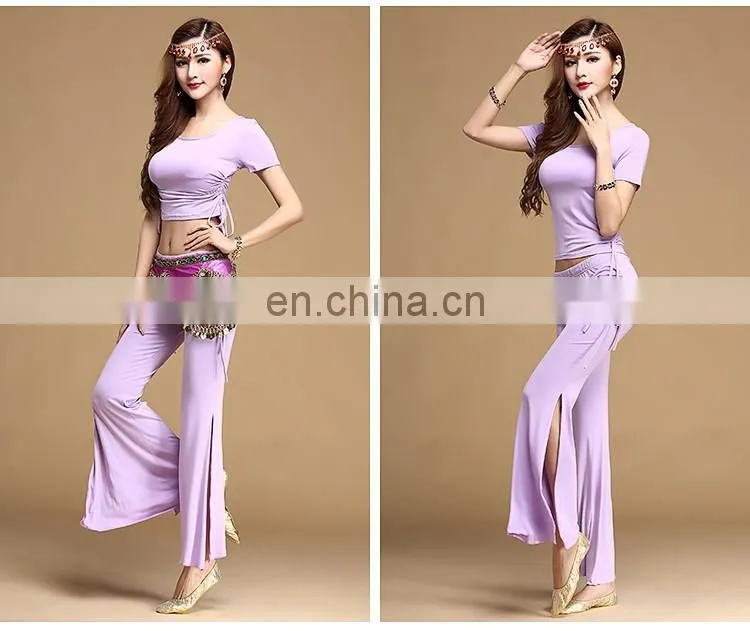 T-5115 Modal summer short sleeve practice belly dance costume