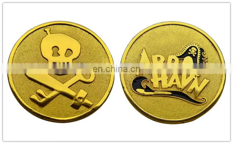 Factory direct supply gold metal pirate coins