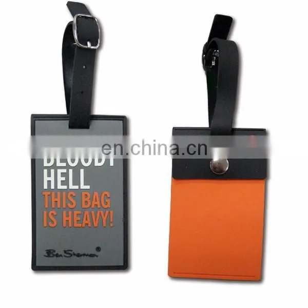 Soft PVC luggage tag manufacturer