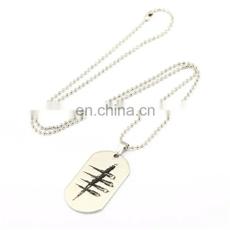 Popular metal army custom logo printed dog tag for men
