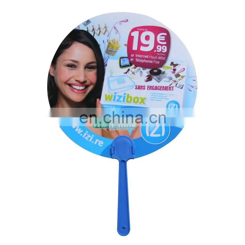 high-quality advertise brand custom person fold fan wholesal