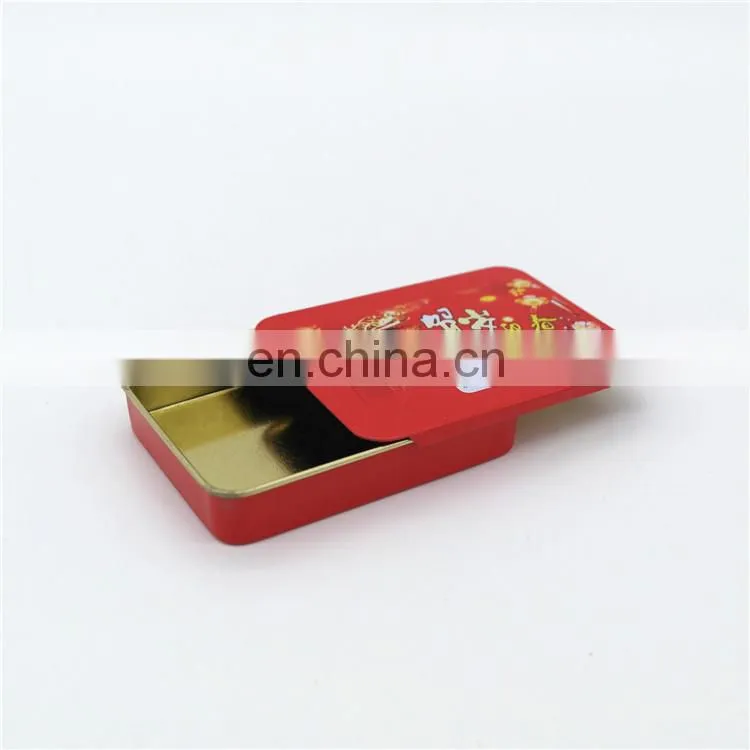 chewing gum tin box with sliding lid,candy tin box with sliding lid