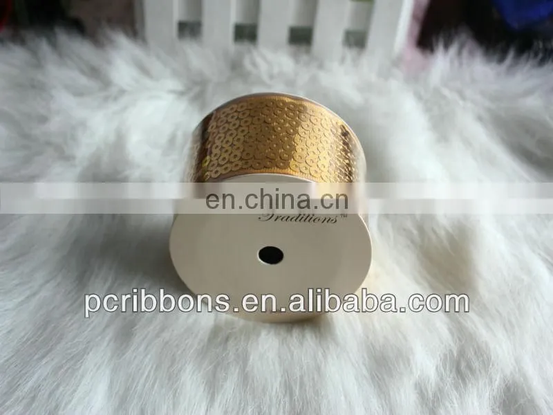 red fabric trim embroidery gold sequin ribbon