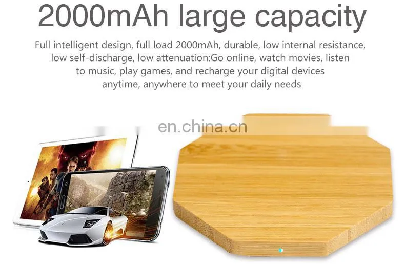Wireless Charger 2019 Trendy Product Wireless Charger Phone Charging Station for iPhone Round wooden wireless charger