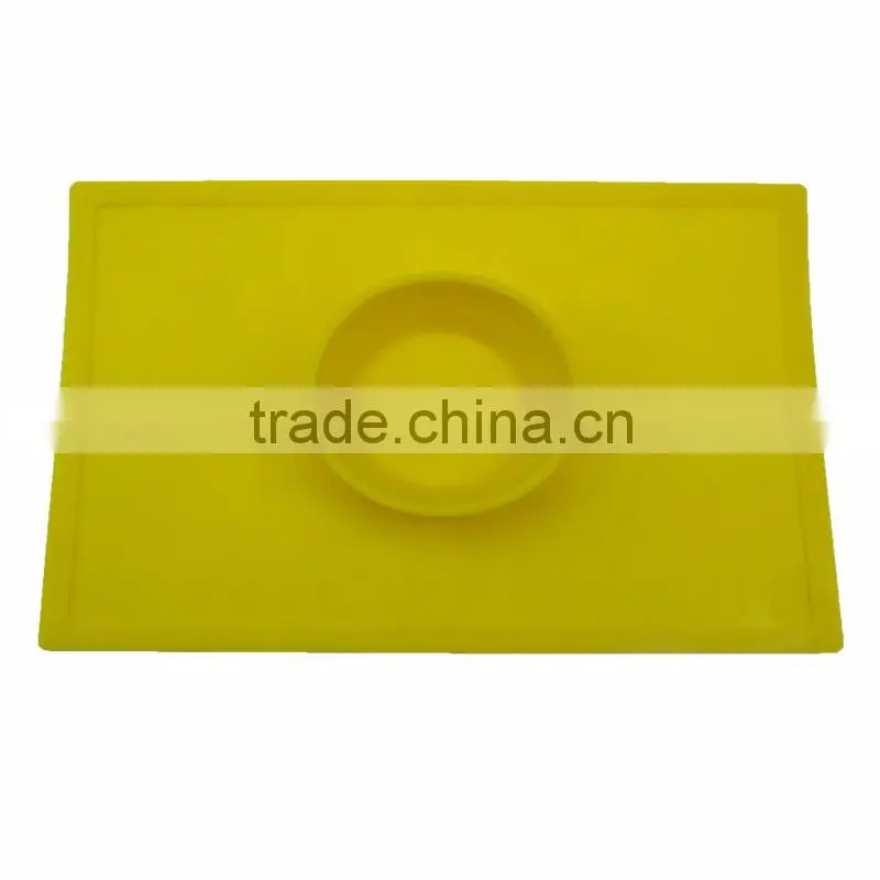 Silicone placemats table dog bowls kitchen table FDA dish pad grip with bowl