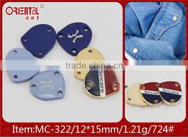 square navy-blue metal flat shield shape badge