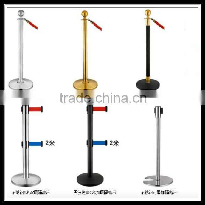 Stainless Barriers stand with retractable belt