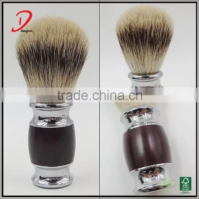 High quality silvertip badger hair shaving brush shaving stand and razor metal shaving brush set