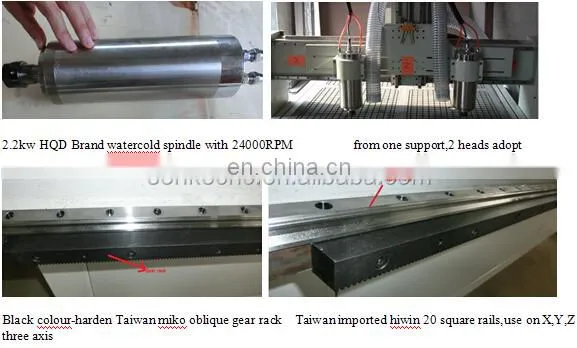 Fast speed cnc engraving machine multi heads cnc router machine