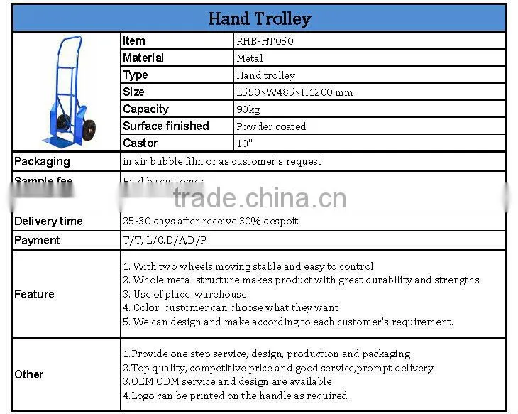 2 wheels hand trolley