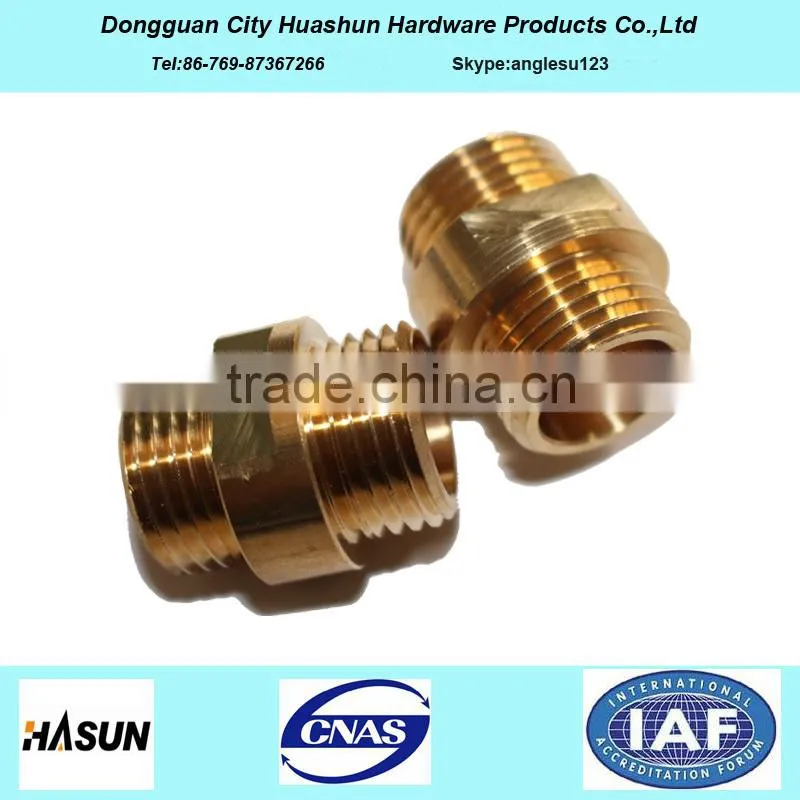 Wholesale Alibaba Double Thread Brass Pipe Nipple with Hex Head