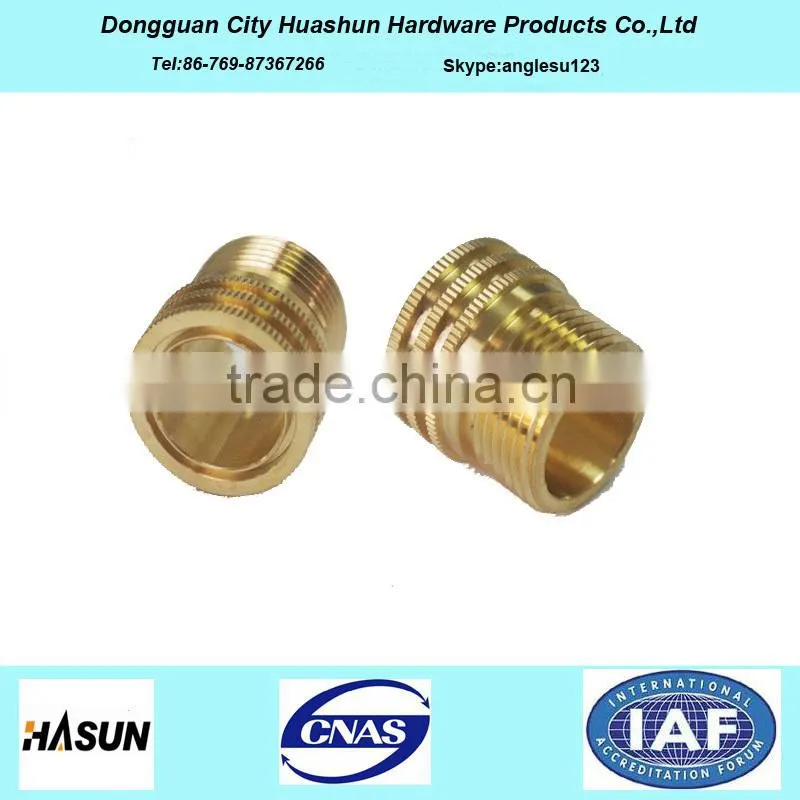 Customized Brass Shaft Sleeve, Knurled Brass Fittings