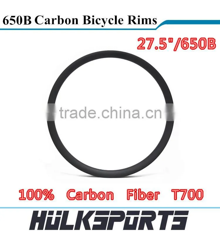 2016 new high quality MTB carbon bike rim 35mm wide tubeless rims 27.5 plus mtb rim
