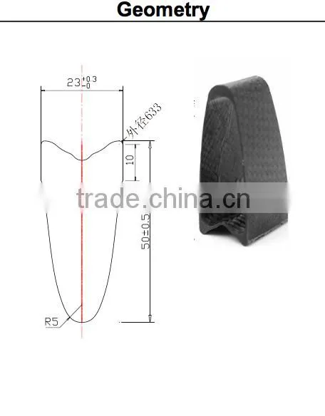 2016 hot sale 23mm width carbon road bicycle rim 50mm carbon tubular wheel 700C carbon road bike rims