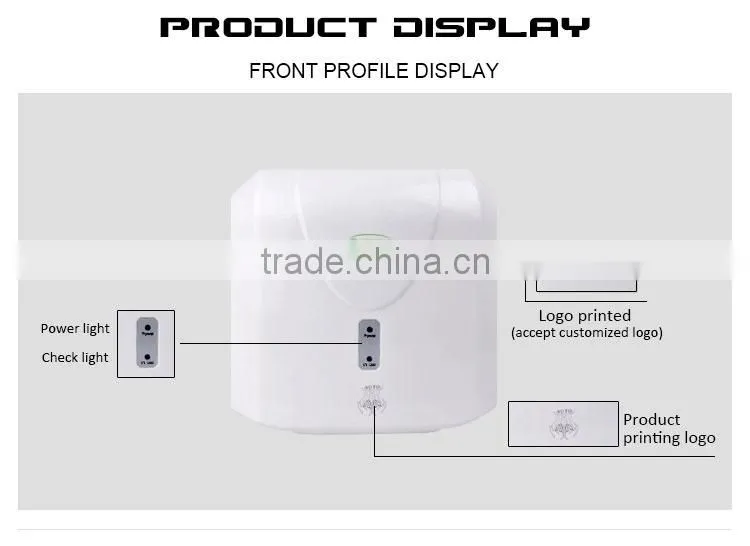 1200W hot sale warm/cold air High speed automatic hand dryer bathroom use CE/ROHS high quality YK6902