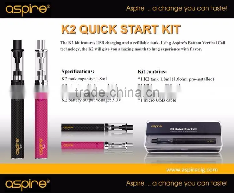 2016 Hot and new e cig Aspire k4 start kit Sub ohm Topfill cleito kit