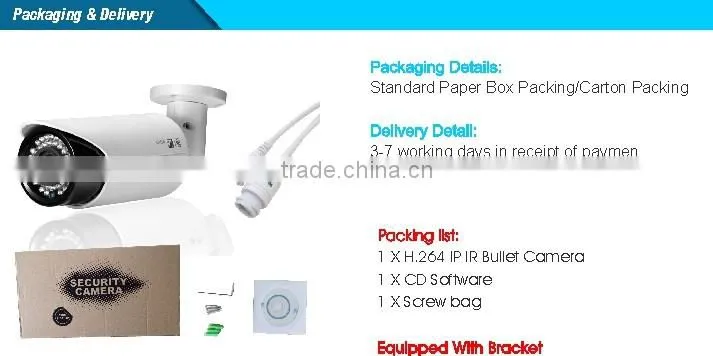 Security CCTV 2.8-12mm Vari Focal H.264 1.3MP 960P HD IP Color IR Bullet Camera For home CMOS Sensor